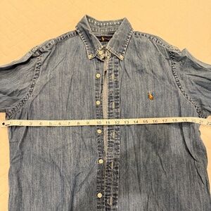Polo Ralph Lauren Denim Button-Down Shirt — Men’s Medium, 21″ Chest